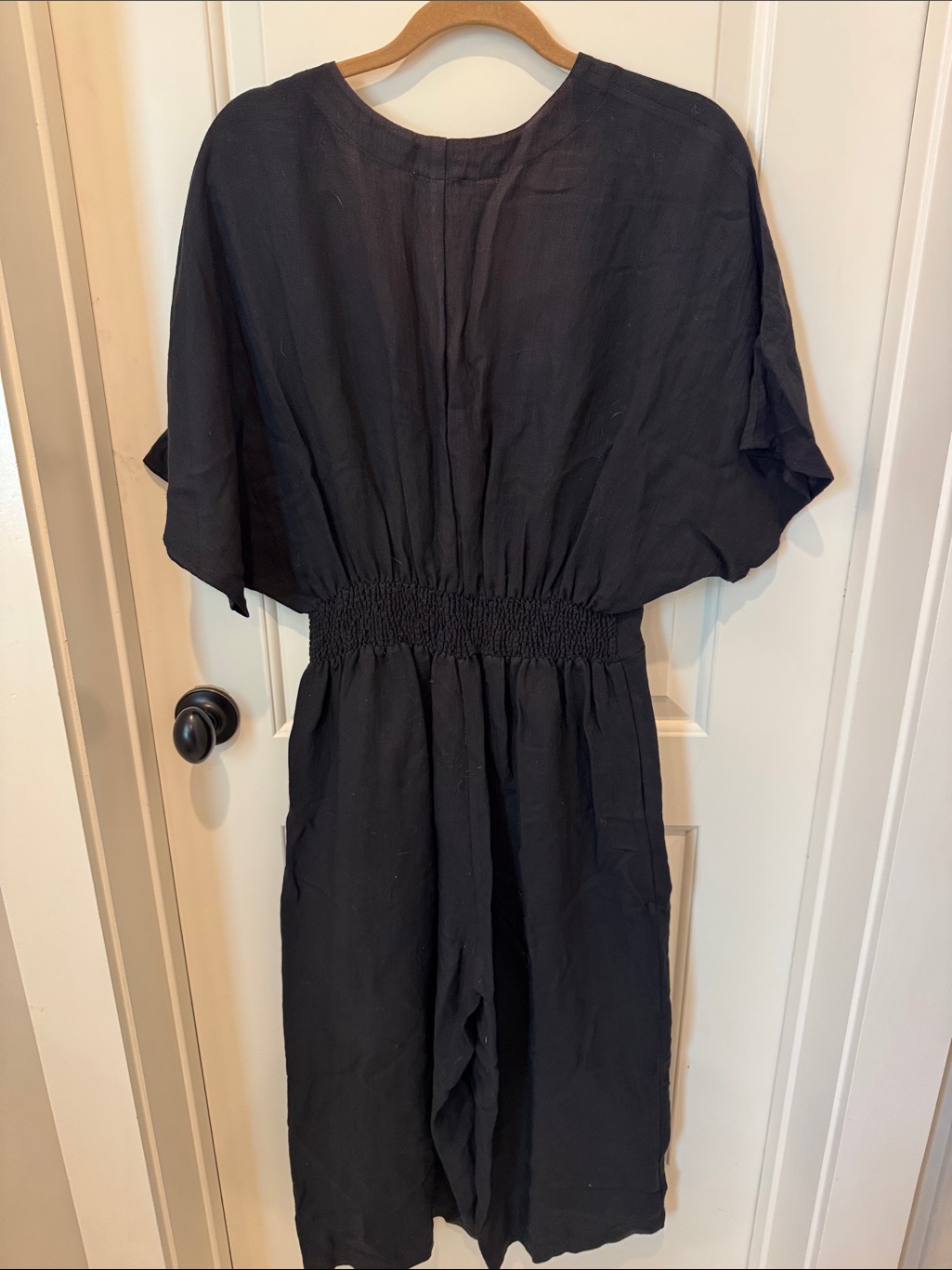 Modern Citizen Black Jumpsuit With V-Neck Elastic Fall Work Wear Staple Classy — image 6 of 6